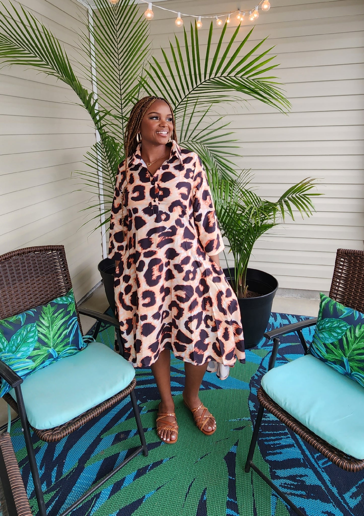 Business "Trip" Dress (Cheetah)