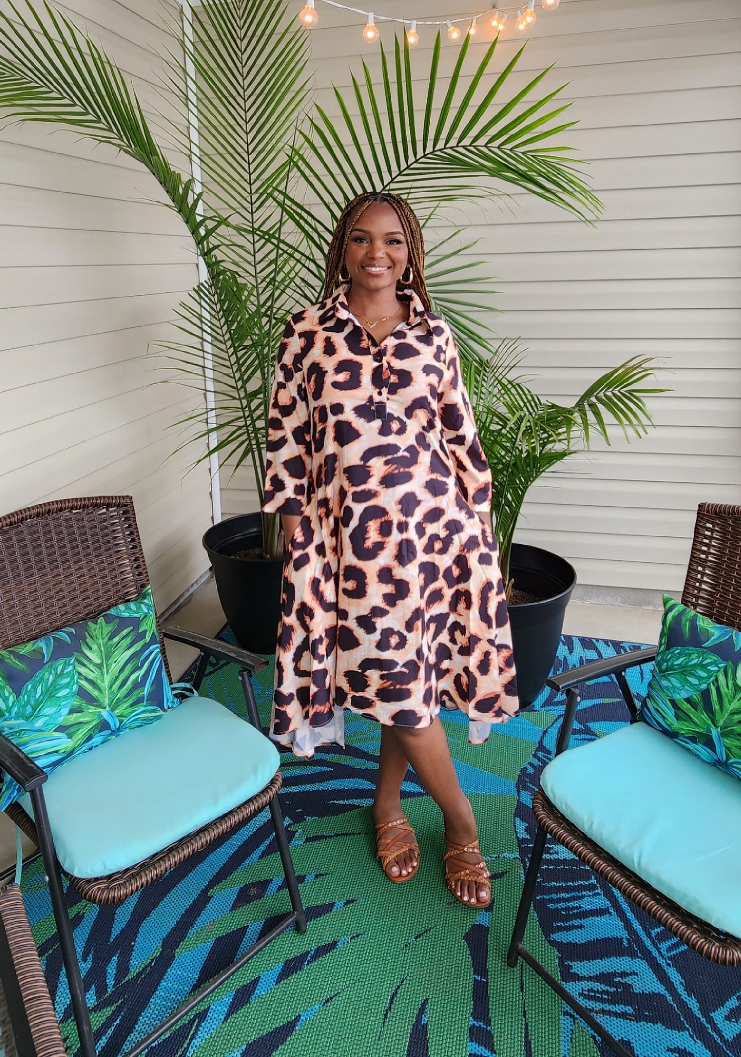 Business "Trip" Dress (Cheetah)